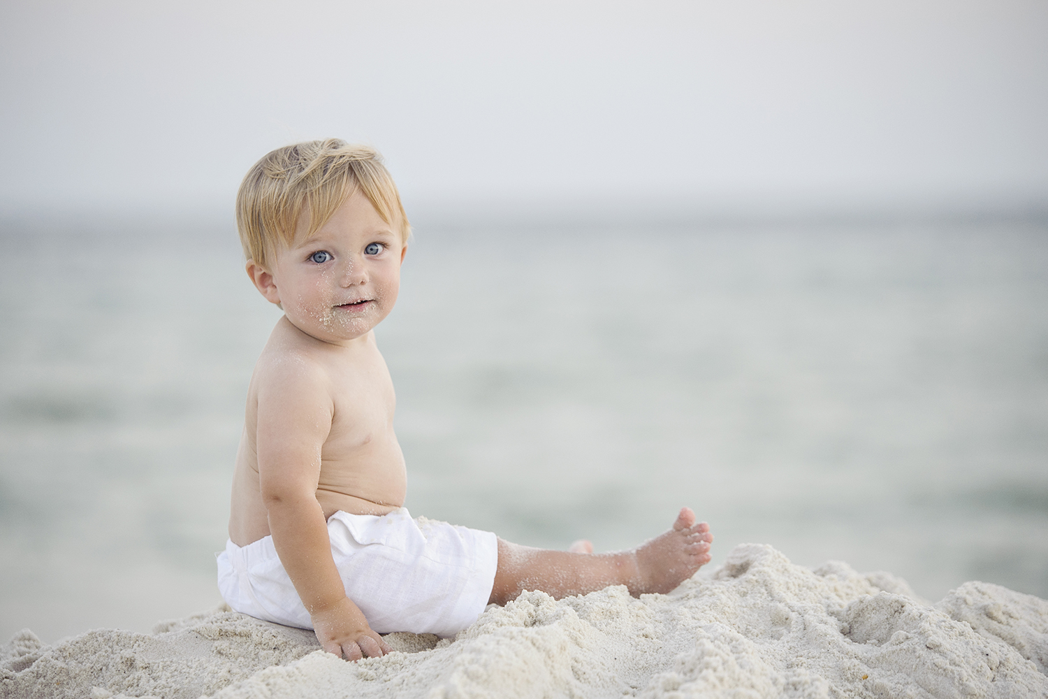 gulf shores alabama photo of baby on the beach